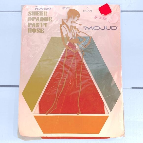 Vintage Mojud Sheer Opaque Pantyhose - Picture 1 of 6
